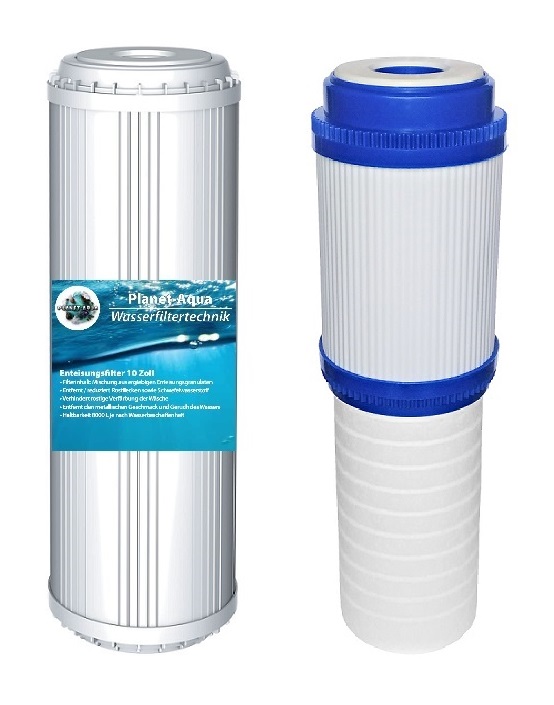 Wasserfilter Set - 2in1 Kombifilter + Eisenfilter 10 Zoll